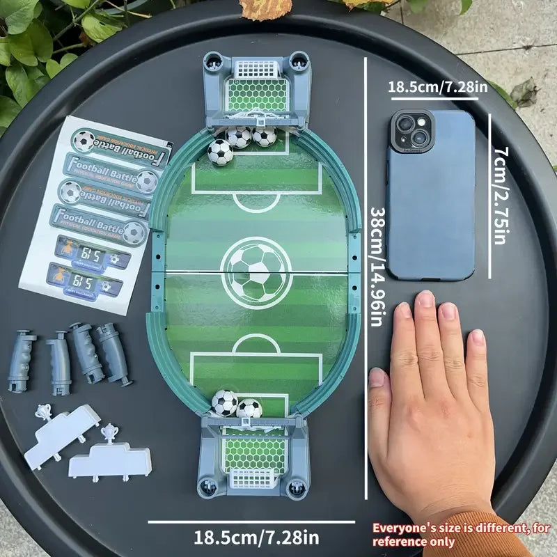 Mini Calcio Balilla da Tavolo – Gioco Arcade Portatile Interactive Soccer per 2 Giocatori – Kit con Palline Incluso