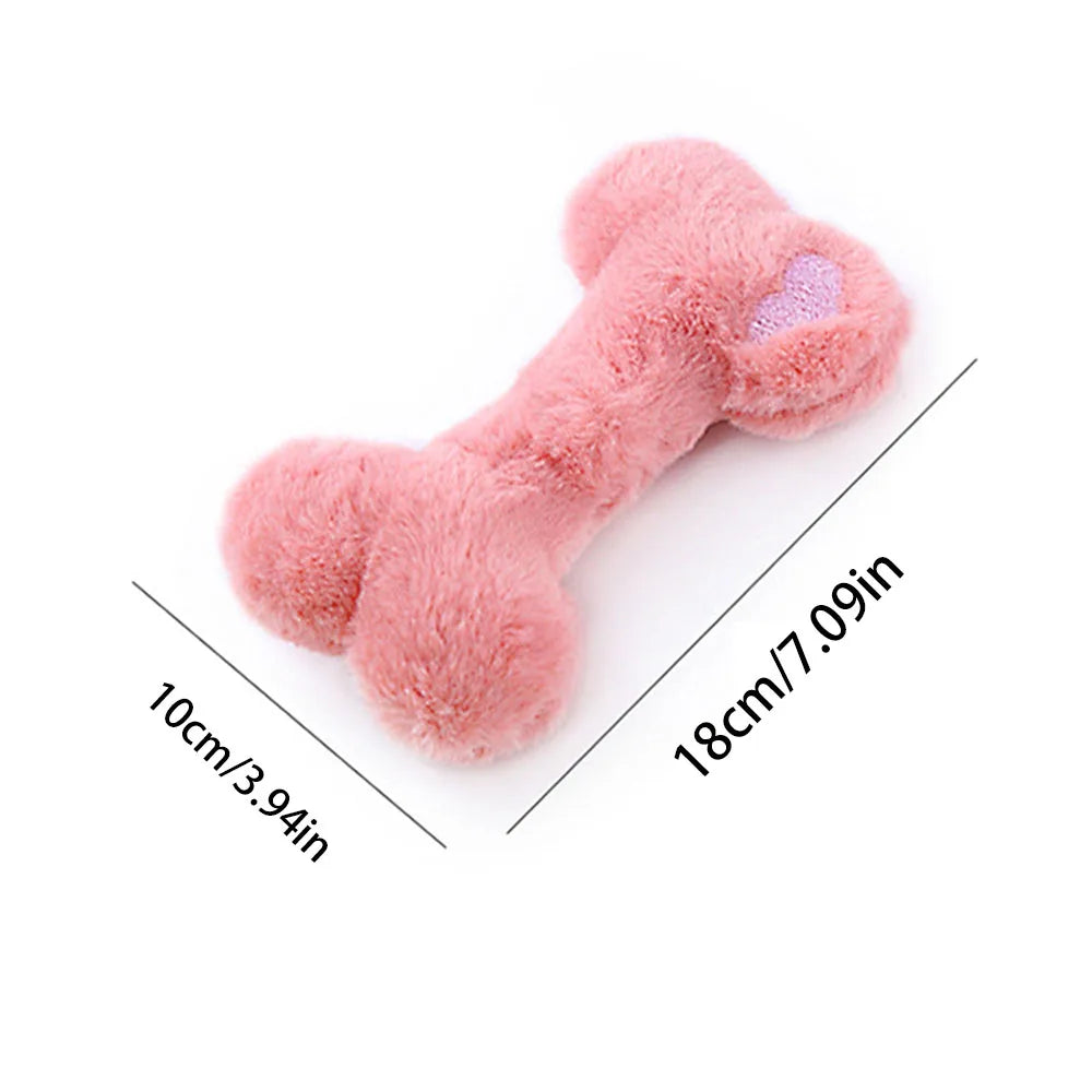 Osso di Peluche Morbido "Love" – Gioco Interattivo e Sonoro per Cani