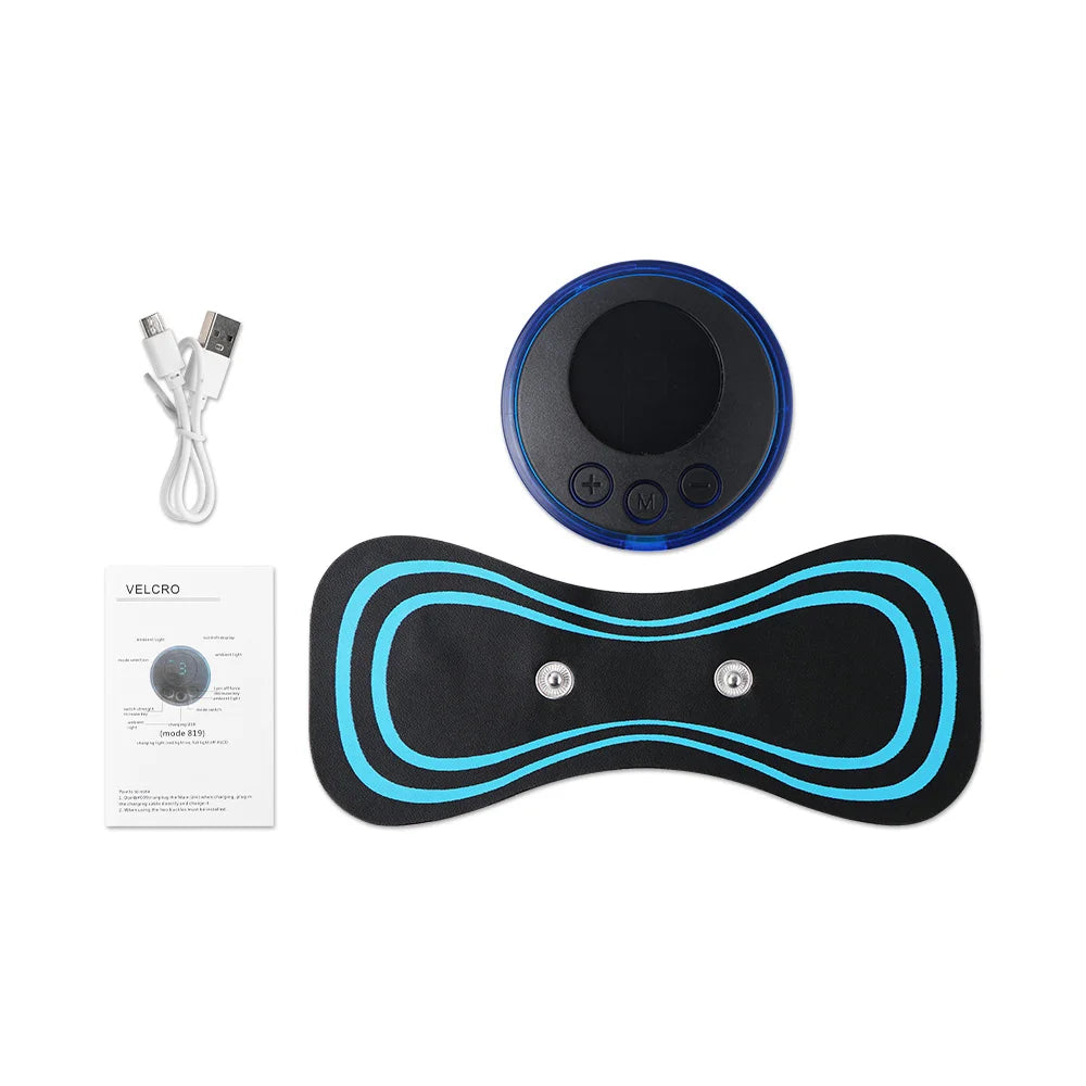 Massaggiatore Cervicale EMS Smart – Elettrostimolatore Portatile per Collo e Schiena con Ricarica USB