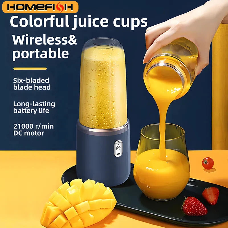 Mini Frullatore Portatile USB – Smoothie Maker Ricaricabile per Casa, Ufficio e Viaggi