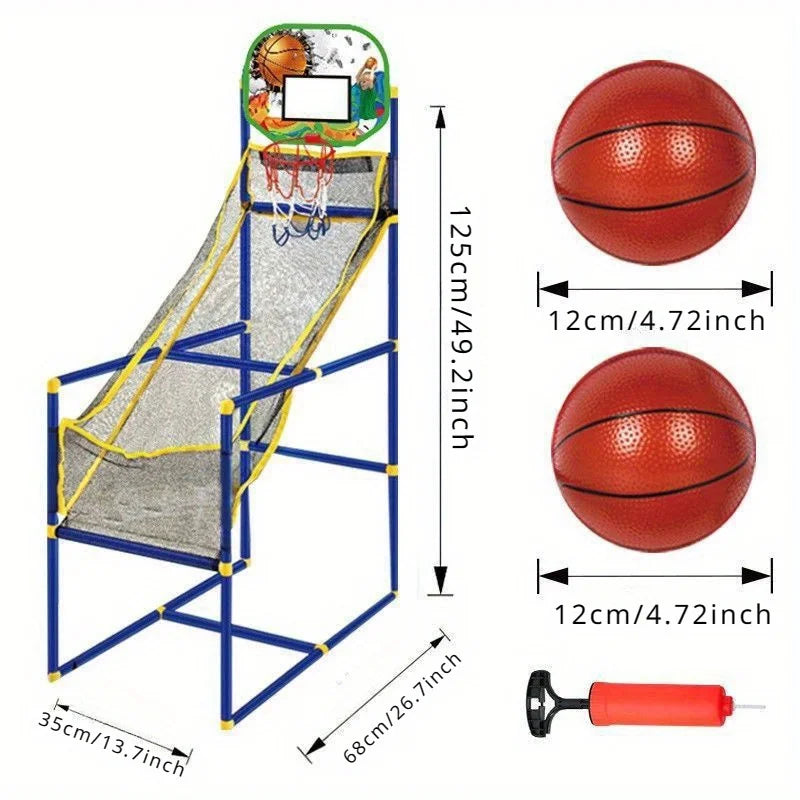 Canestro da Basket Arcade Pieghevole per Bambini - Divertimento Indoor con Rete di Recupero