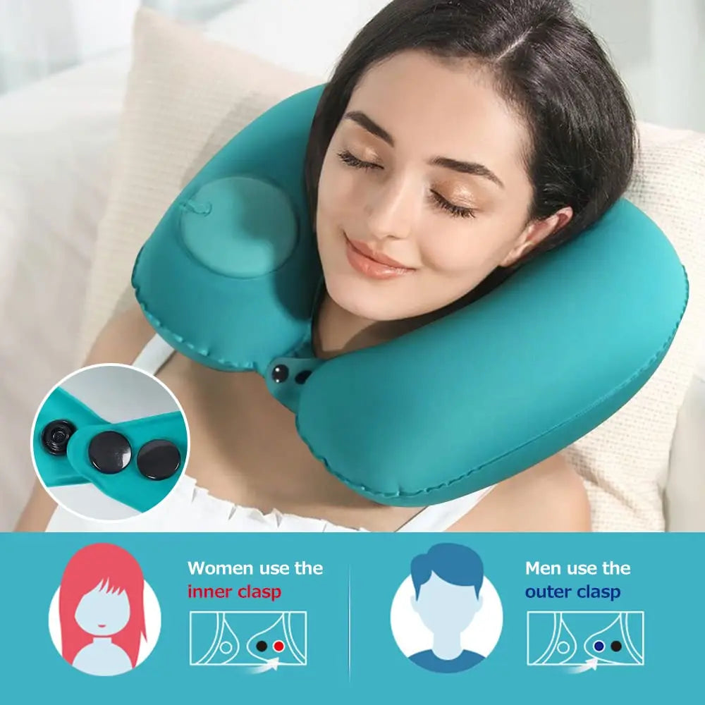 Cuscino da Viaggio Ergonomico Nimora – Supporto Cervicale Gonfiabile Ultra-Comfort